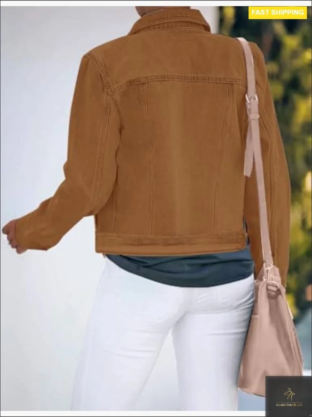Button Down Stretch Fitted Long Sleeve Denim Jean Jacket Shacket